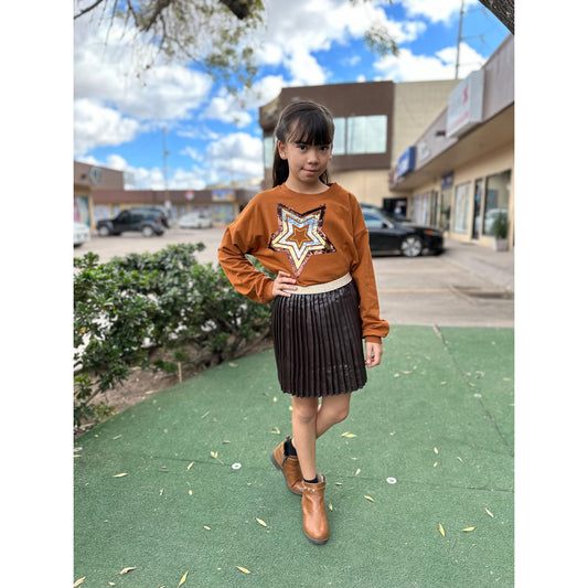 Conjunto De 2 Piezas Sueter y Falda Star Para Niña
