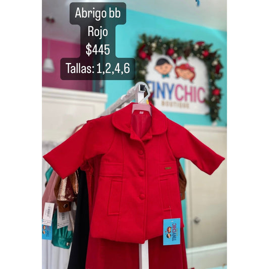 Abrigo Rojo Para Bebé