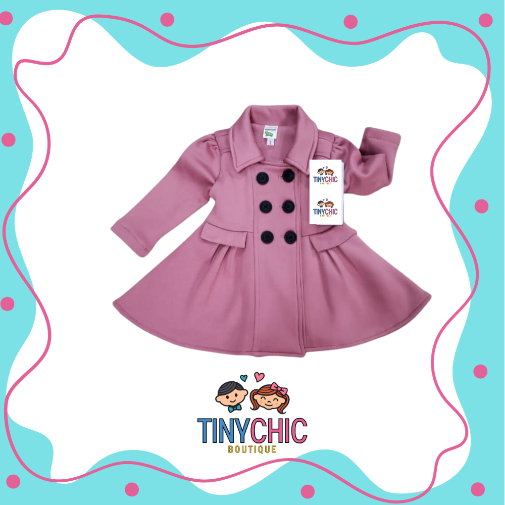 Abrigo Rosa Para Niña
